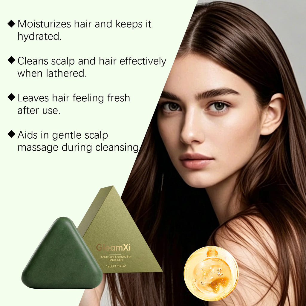 GleamXi Scalp Care Shampoo Bar – Deep Cleanse & Moisturizing Hair Care