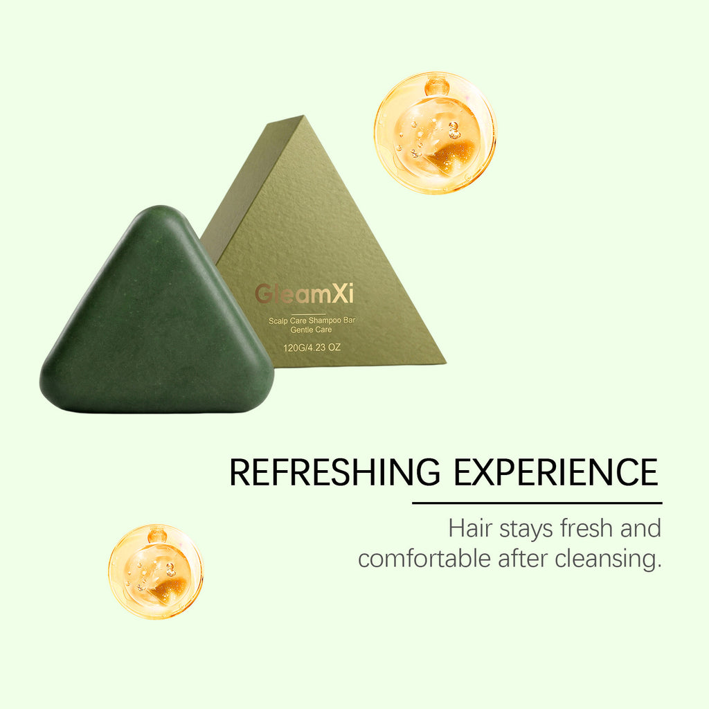 GleamXi Scalp Care Shampoo Bar – Deep Cleanse & Moisturizing Hair Care
