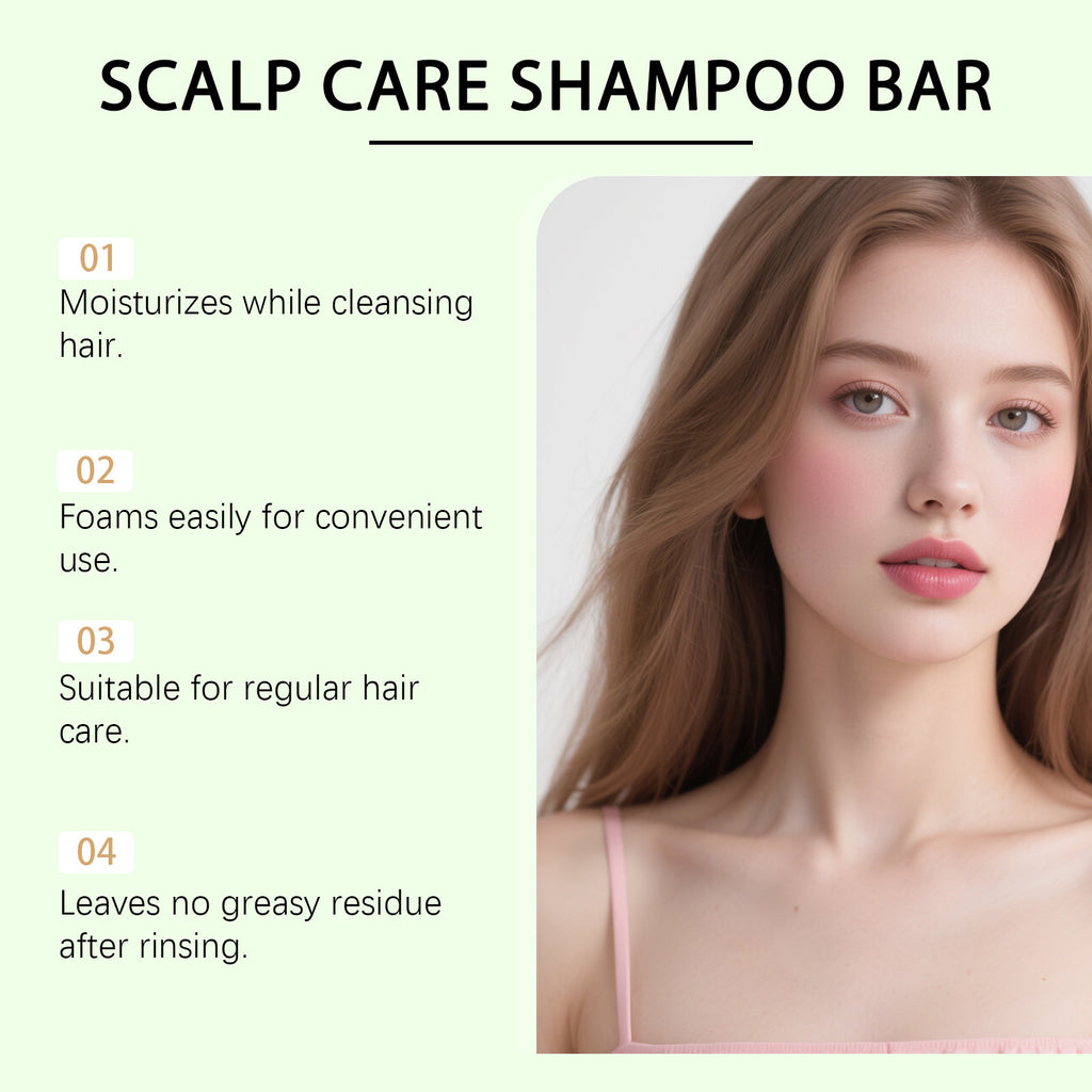 GleamXi Scalp Care Shampoo Bar – Deep Cleanse & Moisturizing Hair Care
