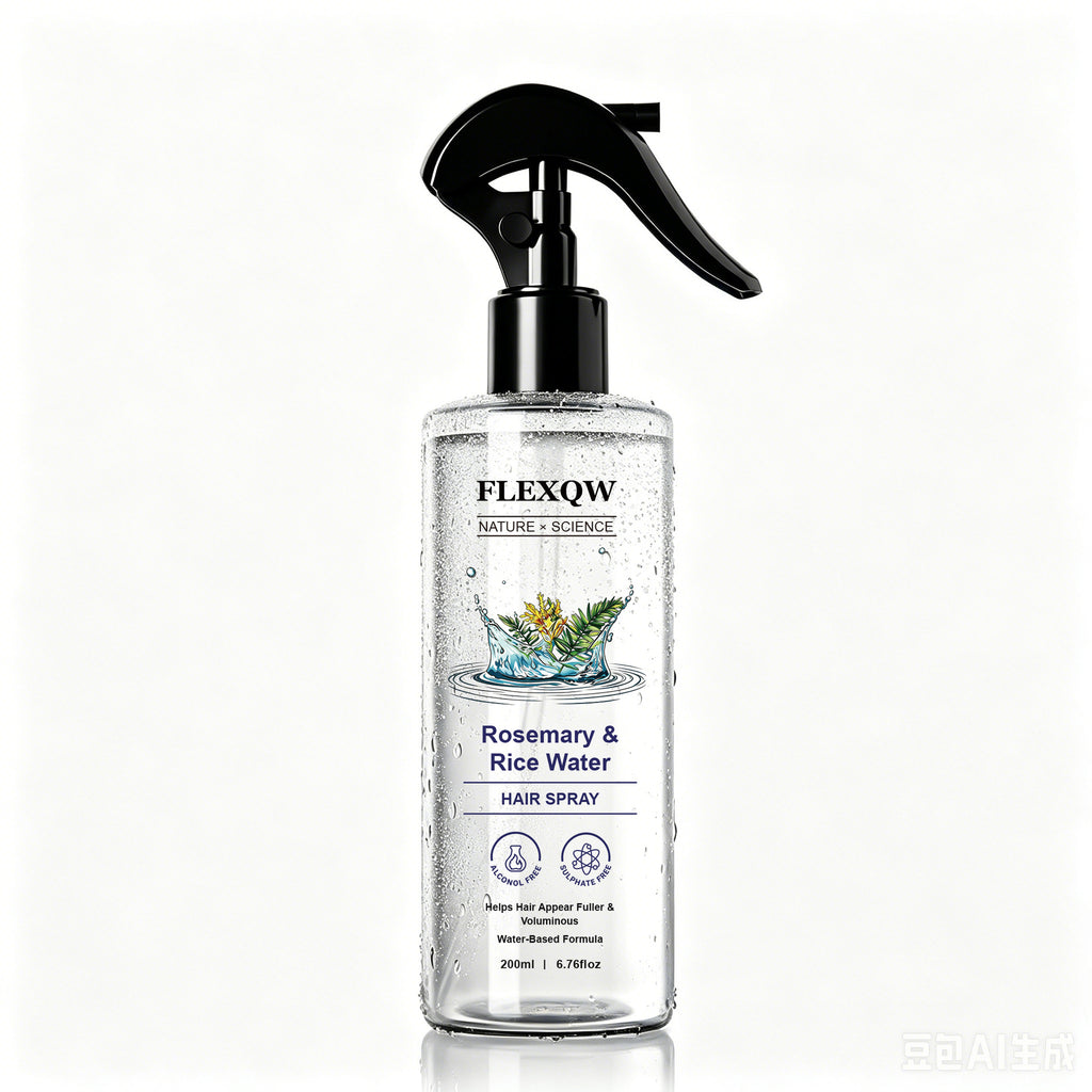 FLEXQW Rosemary & Rice Water Hair Spray – Strengthen, Volumize & Nourish
