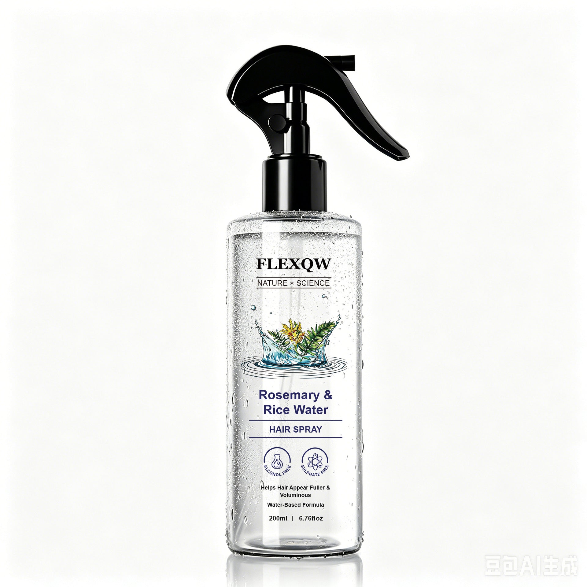 FLEXQW Rosemary & Rice Water Hair Spray – Strengthen, Volumize & Nourish